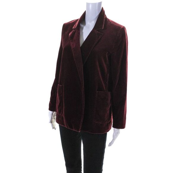 M.i.h. Jeans Womens Velvet Robin Blazer Red Size 4 11444686 - Picture 3 of 7